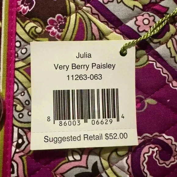 Vera Bradley Very Berry Paisley Julia Bag - Picture 4 of 8